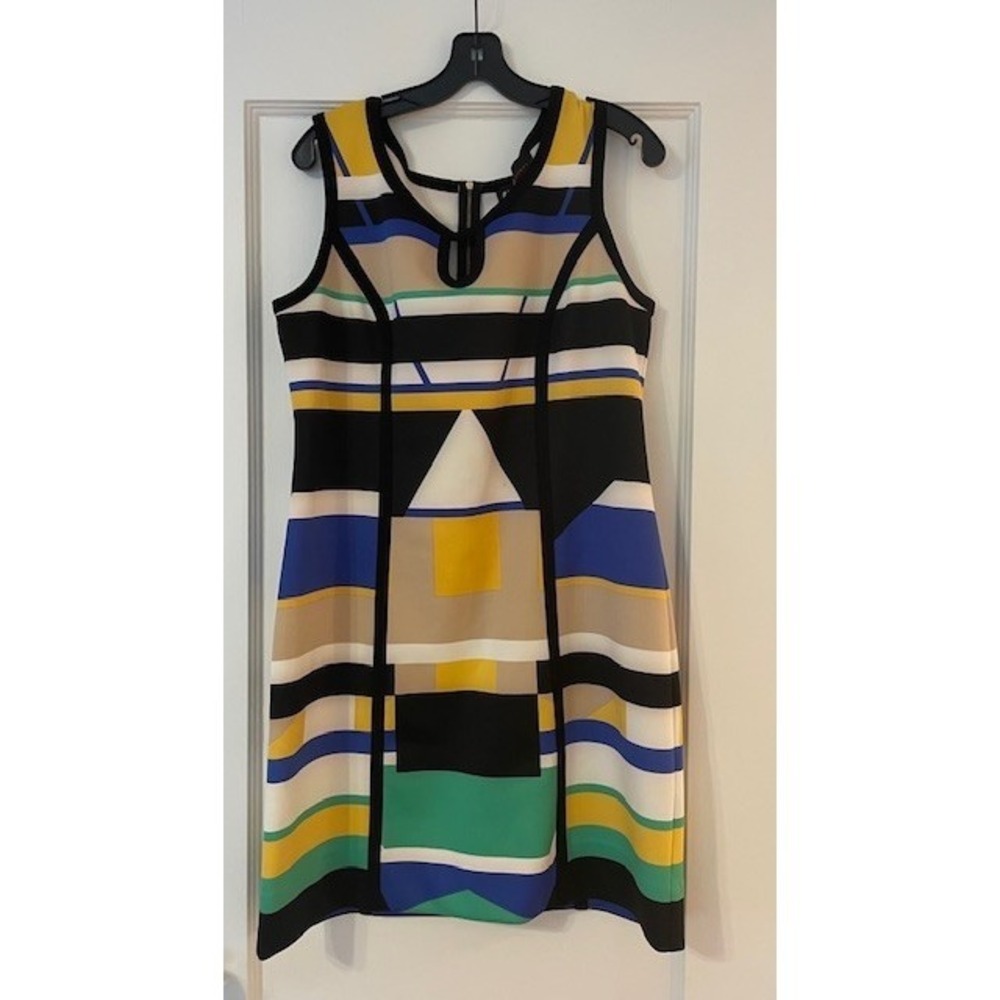 Miss Sixty Vintage Y2K Color Blocked Shift Dress Size 12 Mondrian